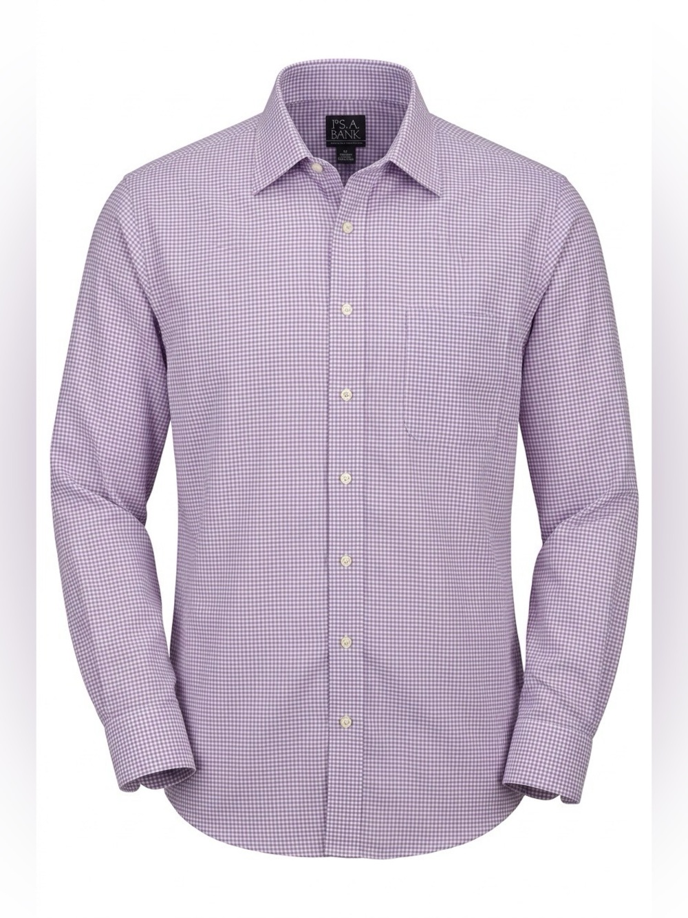 Jos. A. Bank Lavender Micro-Check Dress Shirt Executive Collection